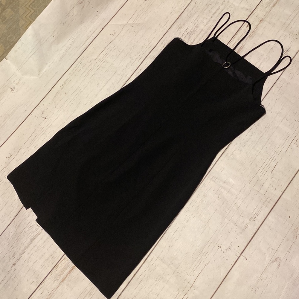 NWOT BETTY BARCLAY  BLACK COLOR MINI SIDE CUTS SEXY DRESS